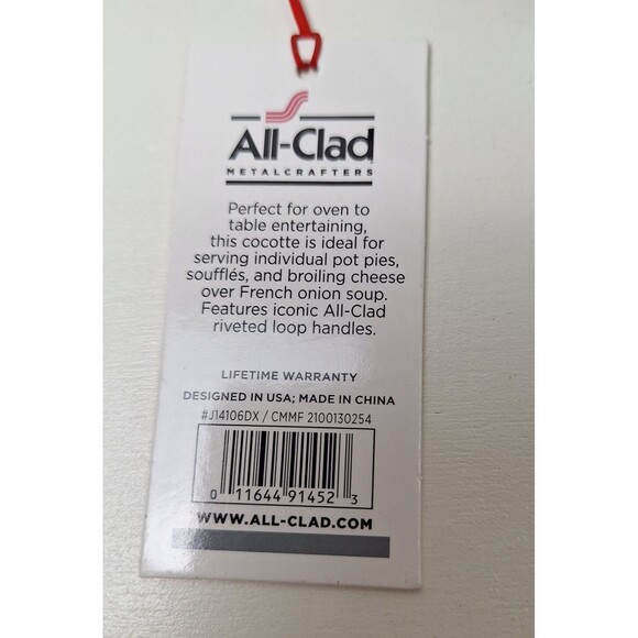 NWT All-Clad 1/2 Qt. Mini Stainless Steel Cocotte Dutch Oven w/ Lid - Picture 7 of 7